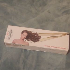 Curling and flat iron 2 in 1 hair tool